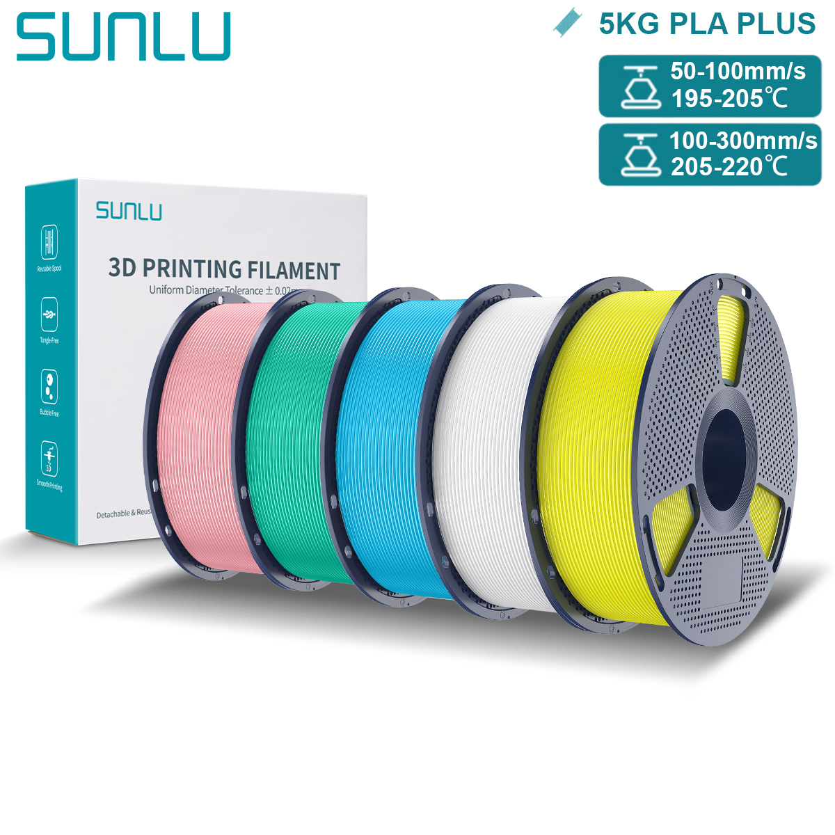 Pla Filament 1.75Mm - SUNLU PLA+ Filamento 1.75mm per Stampanti