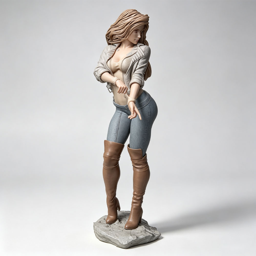 3D Printing Liquid - Personaggio femminile realistico e alla moda