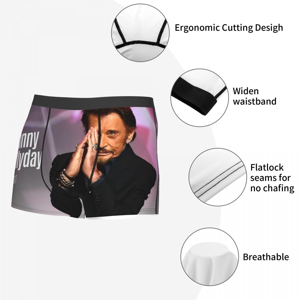 Rock Johnny Hallyday Boxer da  - 3D Printing Rock recensione e prezzo