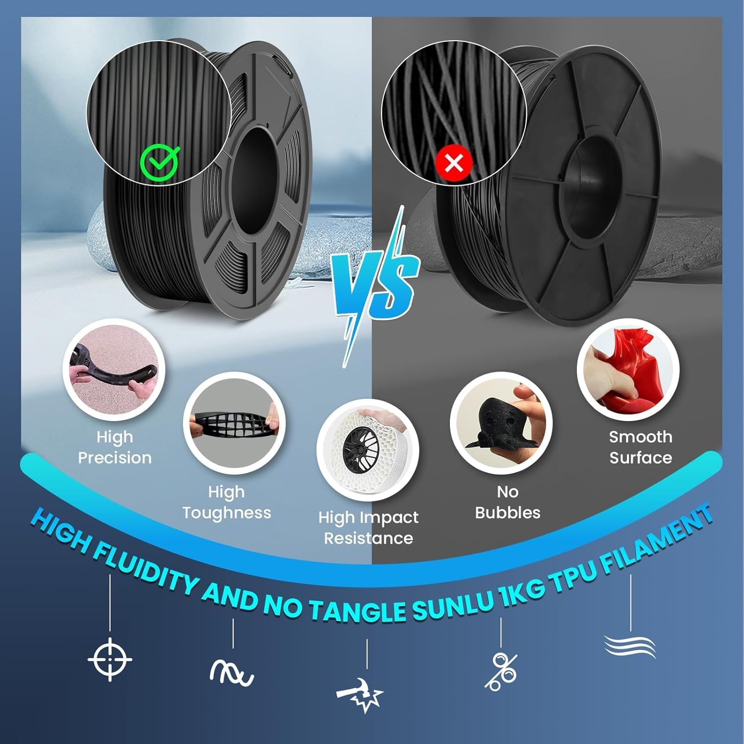 Filamento Flessibile TPU 95A p - Pla Filament 1.75Mm recensione e prezzo