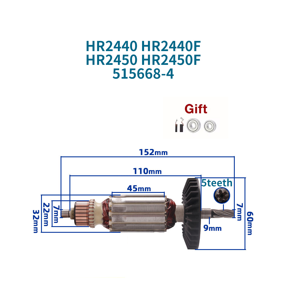 Armatura 220-240V per Makita H - Makita Drill Hp1640 recensione e prezzo